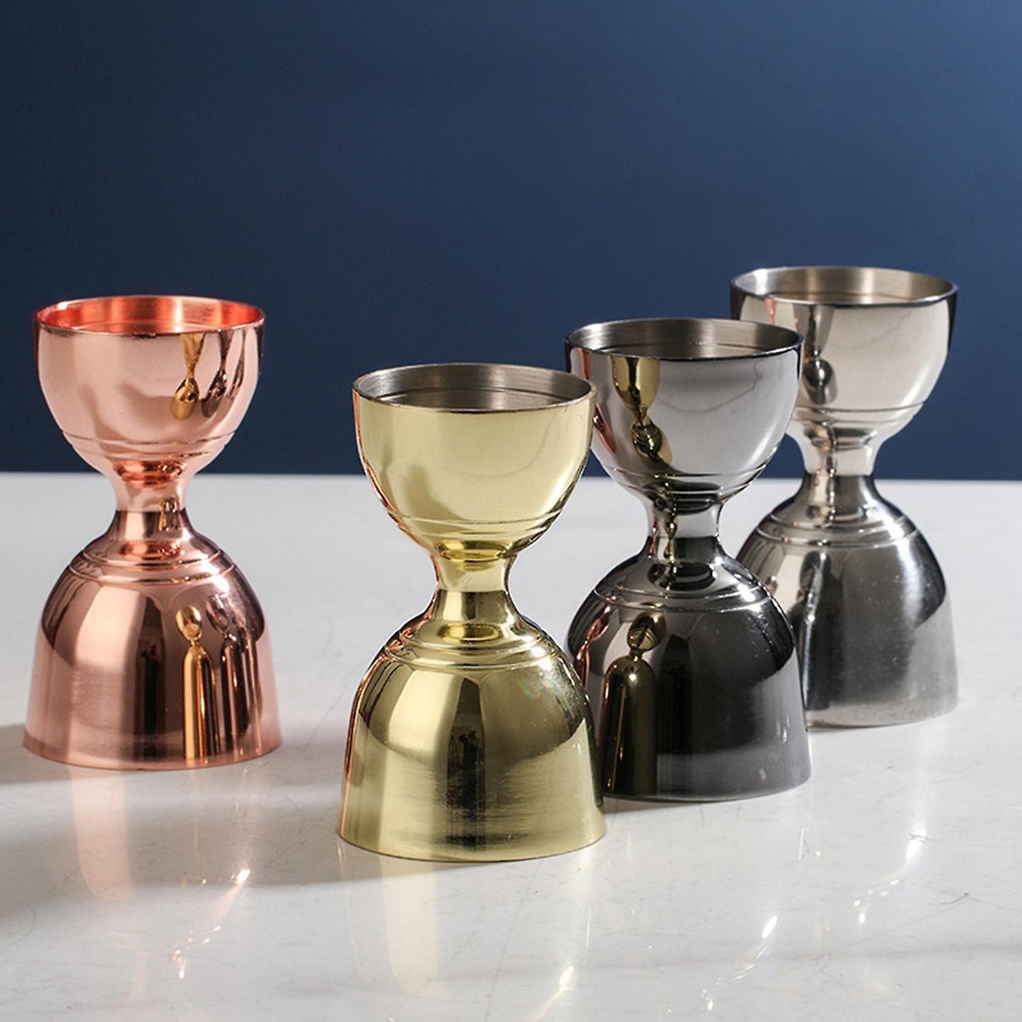 Cocktail Measuring Bartending Cup 30/60ml for Bar (silver)