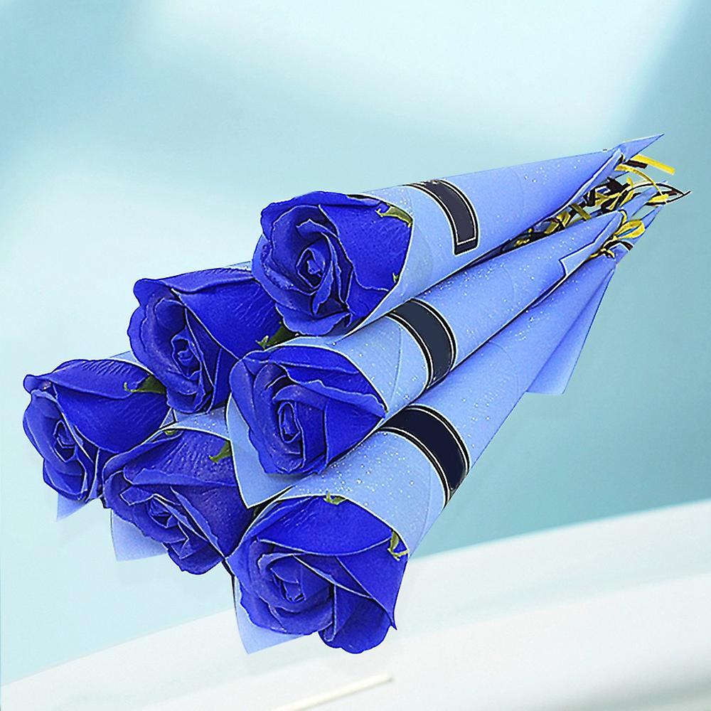 10pcs Single Rose Simulation Korean Rose Soap Flower 4