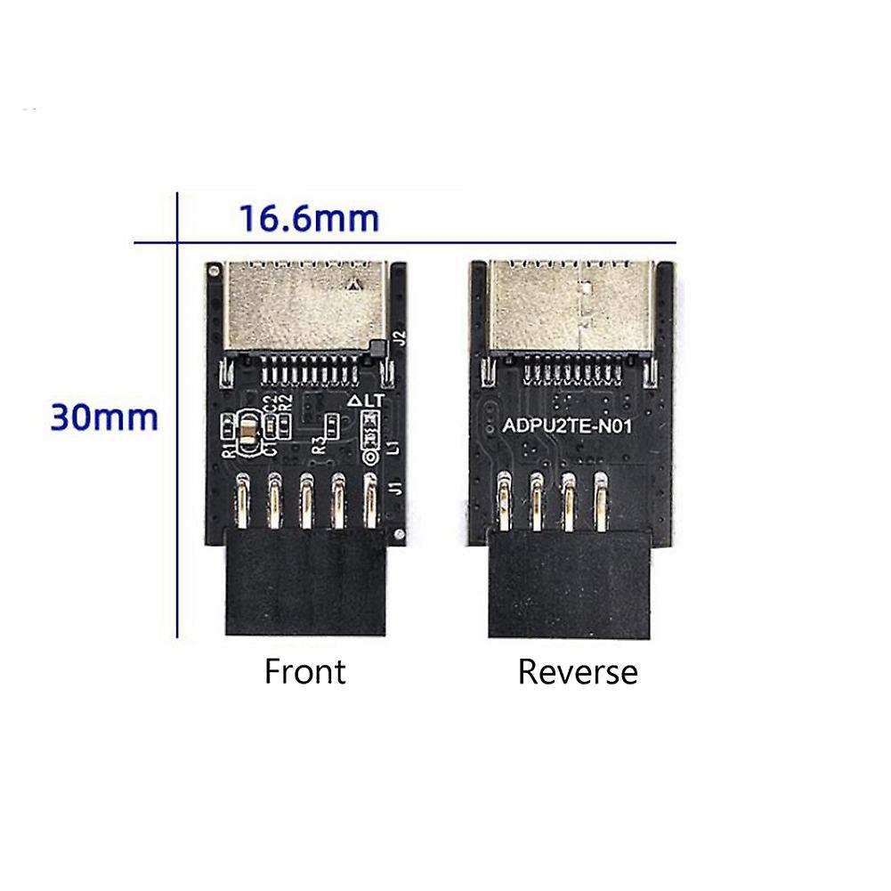 Motherboard Usb2.0 9pin to Type-c A-key Front Connector Converter