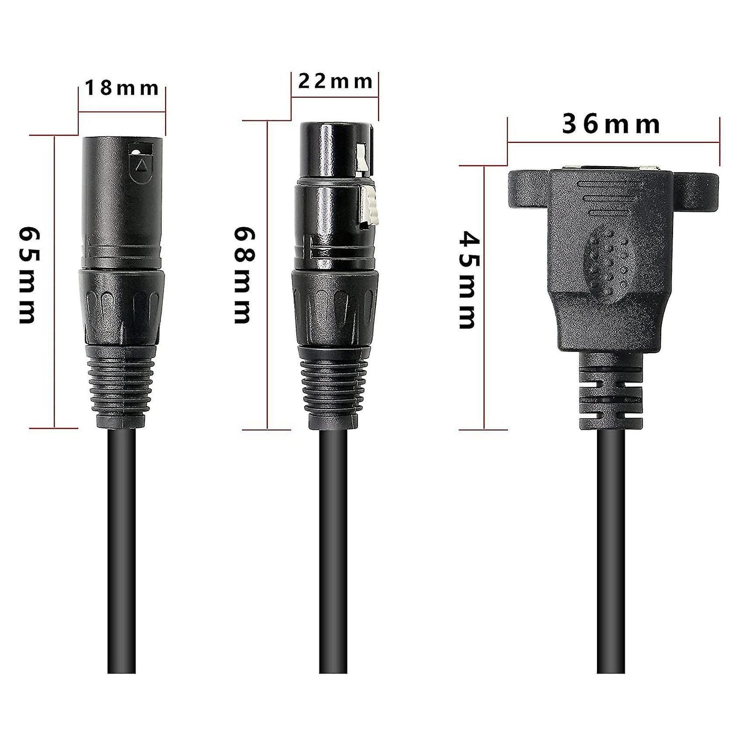 1 Pair Xlr 3pin to Rj45 Female Male to Rj45 Network Connector Cable