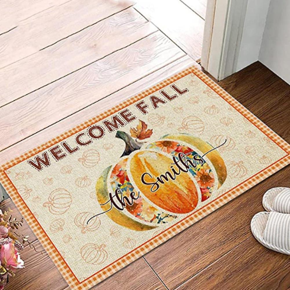 Christmas Halloween Pumpkin Doormat Blanket Front Door Decorations