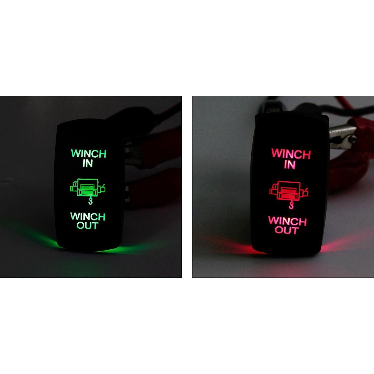 7 Pin Momentary Rocker Switch 12v On-off-on Led Light Red