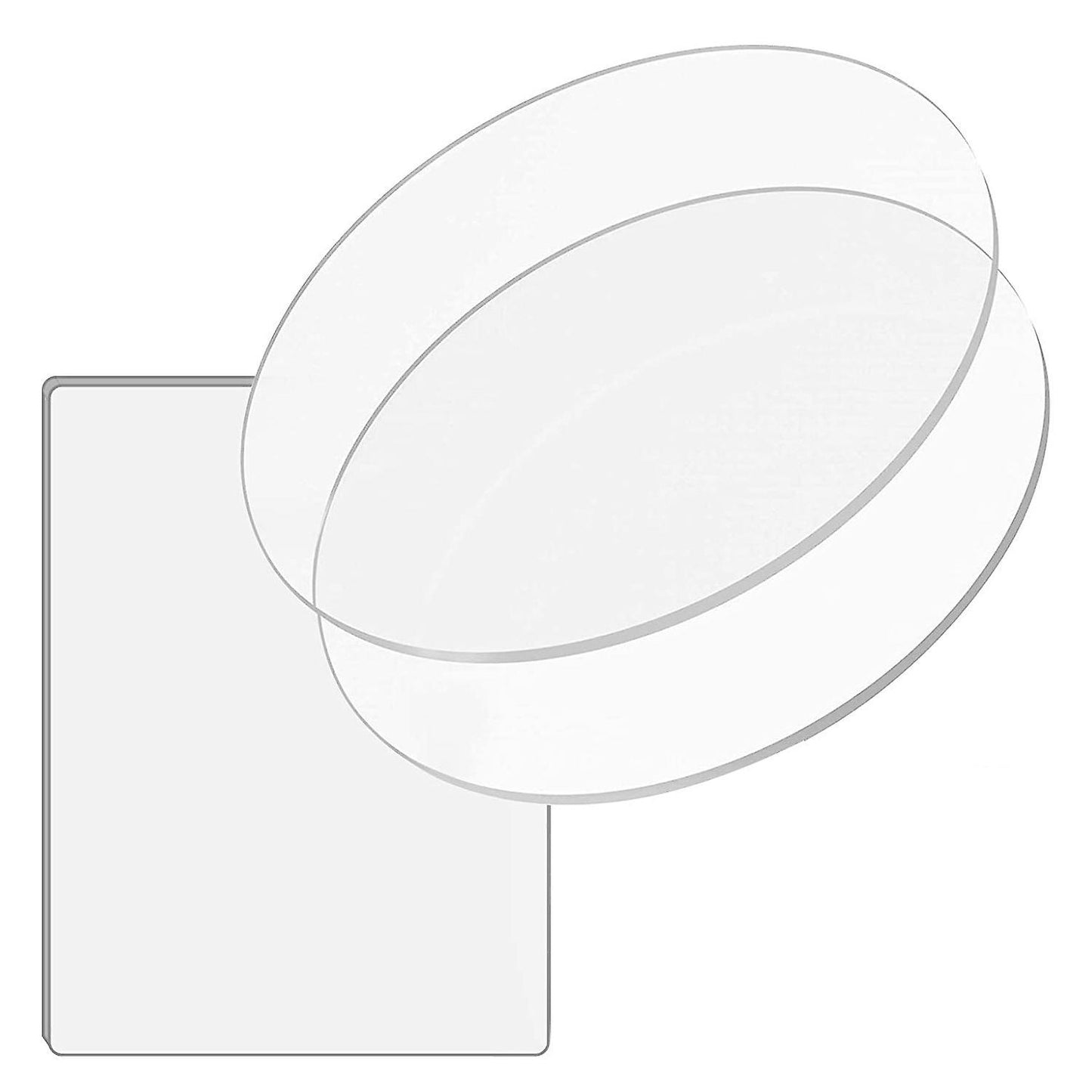Round Acrylic Cake Disc Set with Square Scraper for Baked Goods