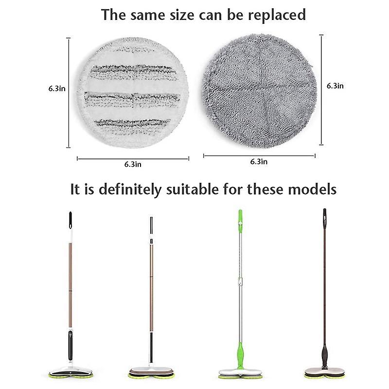 4pcs Electric Mop Pad for Gobot Floor Scrubber Pad for Hardwood Floor