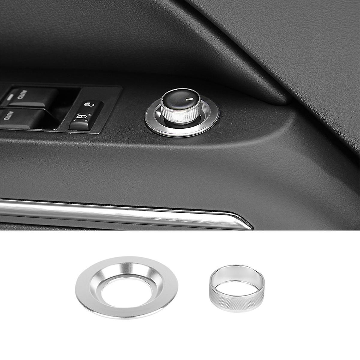 Rearview Mirror Switch Knob Trim for Dodge Challenger 09-14, Silver
