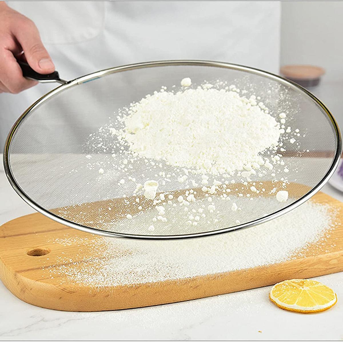 3pcs Kitchen Supply 16inch Splatter Screens-stainless Steel Fine Mesh