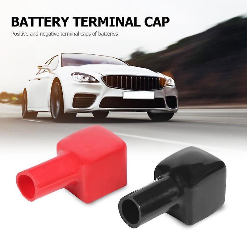 1 Pair Red+black Car Battery Covers Insulation Caps Positive+negative