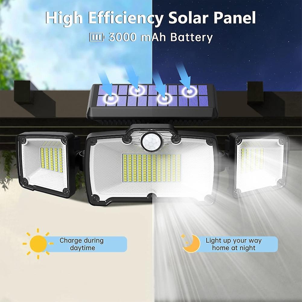 Solar Outdoor Lights, 218 Led 2800lm Flood Lights