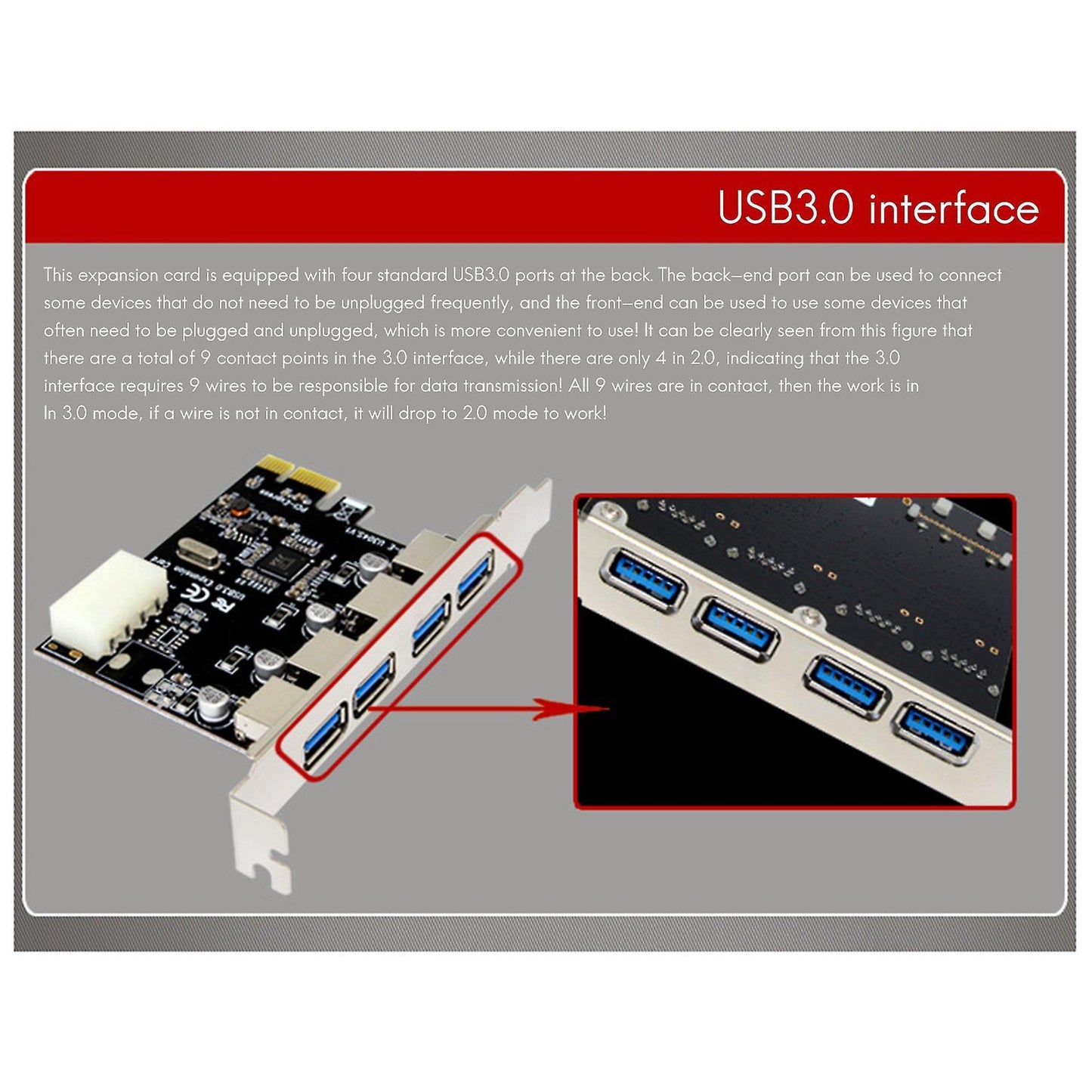 1 Set Professional Expansion Card Adapter 5 Gbps Speed for Desktop