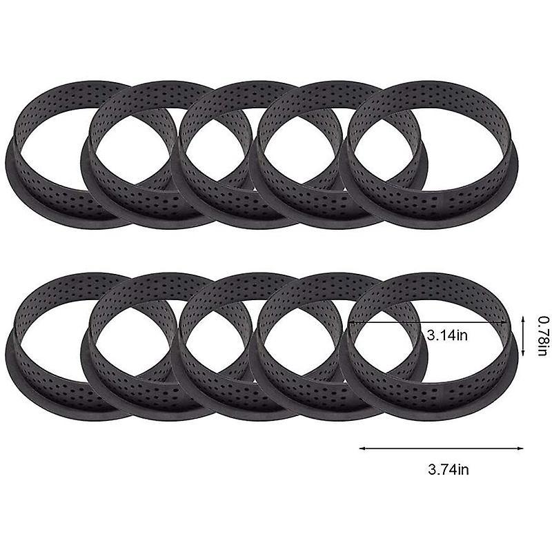 10pcs Cake Mold Mousse Ring Round-shape Dessert Pies Decorating Tool