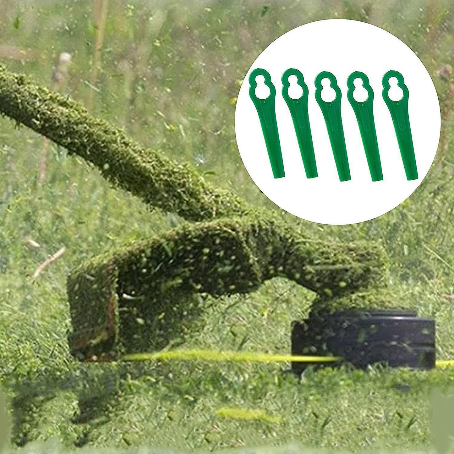 100 Pcs 8.3cm Plastic Grass Trimmer Blade Replacement Blades