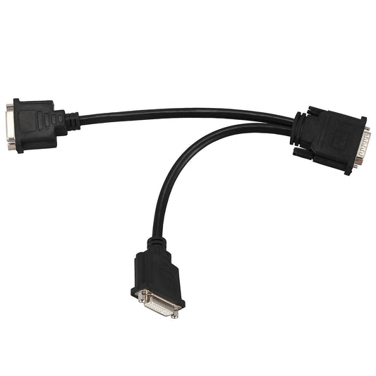 Dms-59 Male to 2 Dual Link Dvi-i 24+5 Pin Splitter Adapter Cable