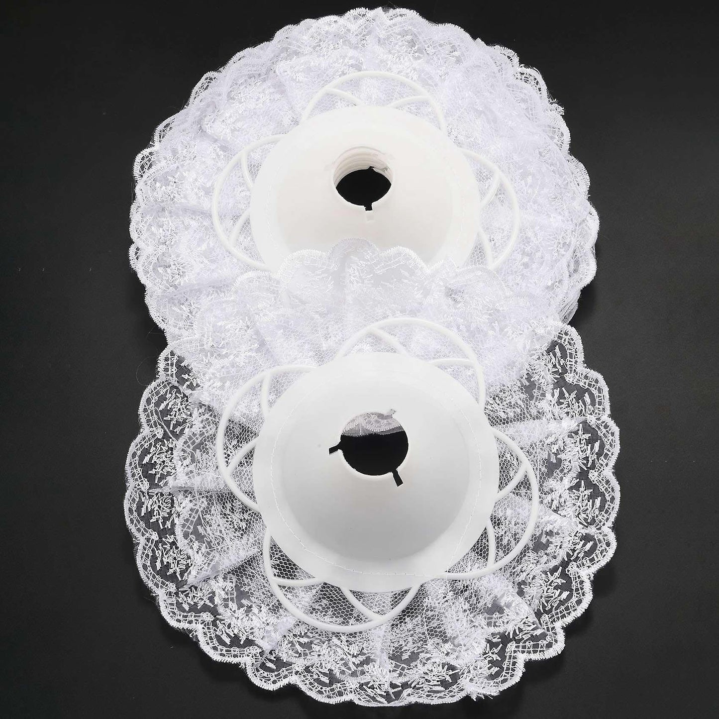 6pcs Lace Bouquet Collar, Diy Bouquet Holder Wedding Bridal White