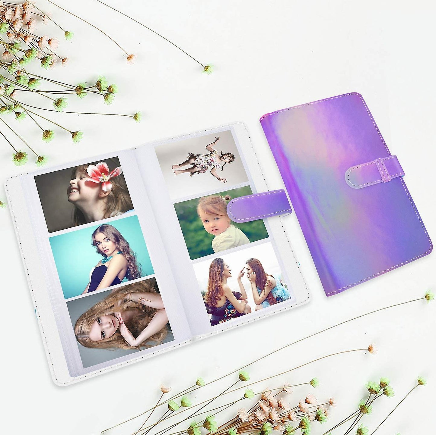 96 Pockets Mini Photo Album for Fujifilm Instax Mini Camera,purple