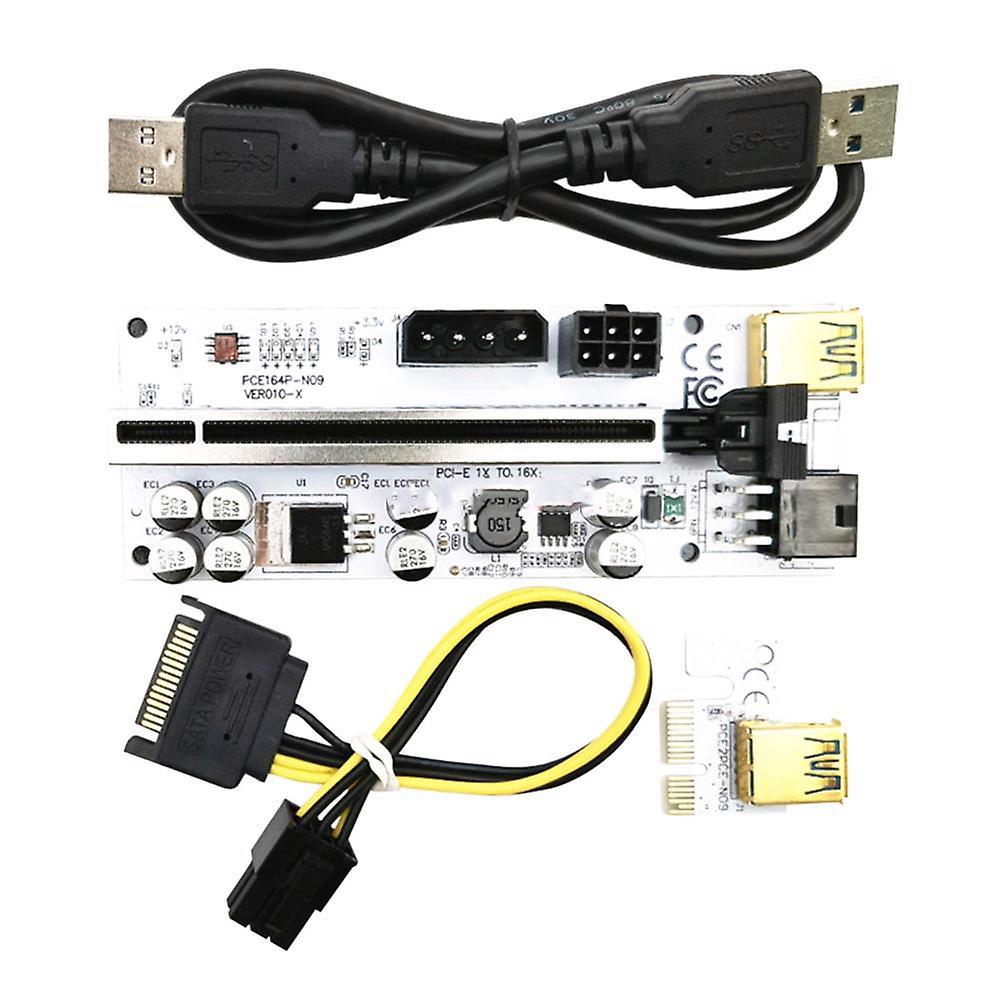 1pcs Ver010-x Pcie Riser Pci-e X1 to X16 Graphics Card Cable,white