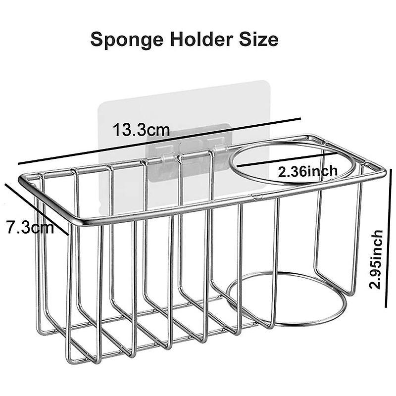 Sink Organizer-sponge Holder for Kitchen, Brush Holder,stainless