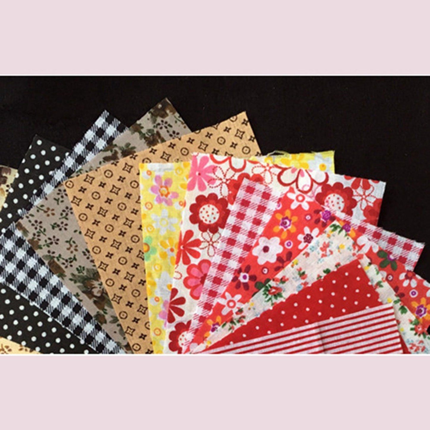 2x Diy Quilting Patch 60pcs 10cmx10cm Cotton Fabric Patchwork Cloth