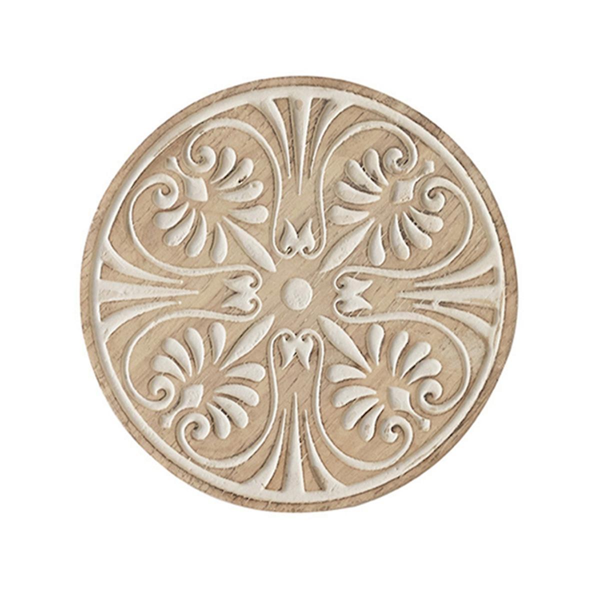 Round Potholder Cork Wood Pallet Coaster Heat Resistant Mat Mug B