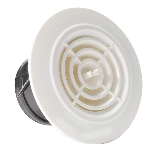 116mm Round Air Vent Abs Louver White Grille Cover for Bathroom