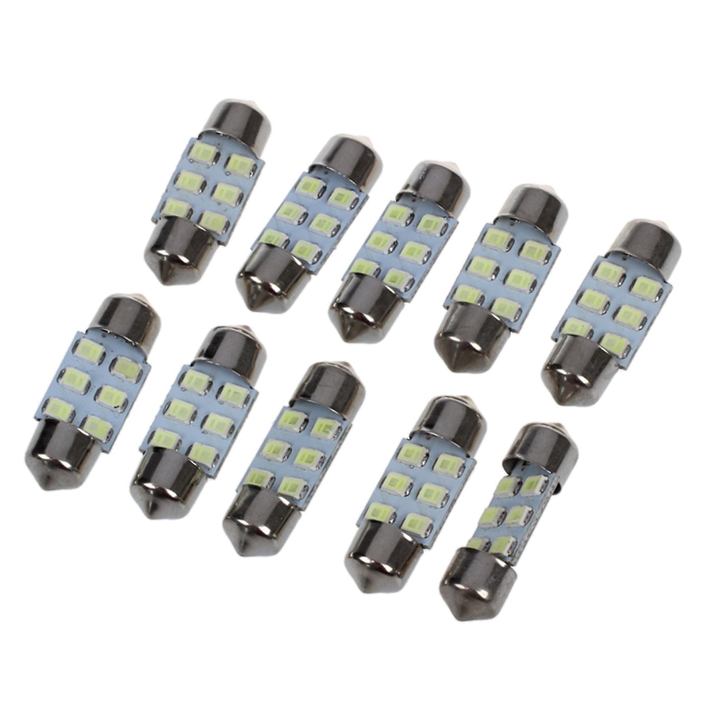 2x 31mm 6 Smd 5050 Led Car Interior Dome Festoon C5w Super White Ligh