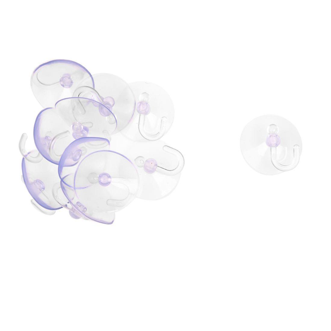 Pvc Plastic Suction Cup Hook 40mm 12 Pcs Clear Blue