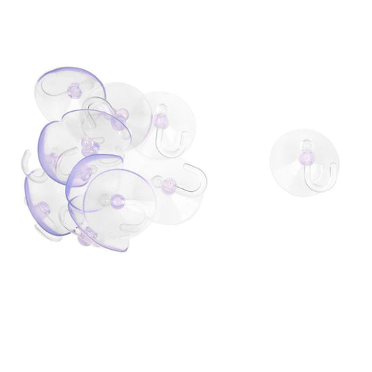 Pvc Plastic Suction Cup Hook 40mm 12 Pcs Clear Blue