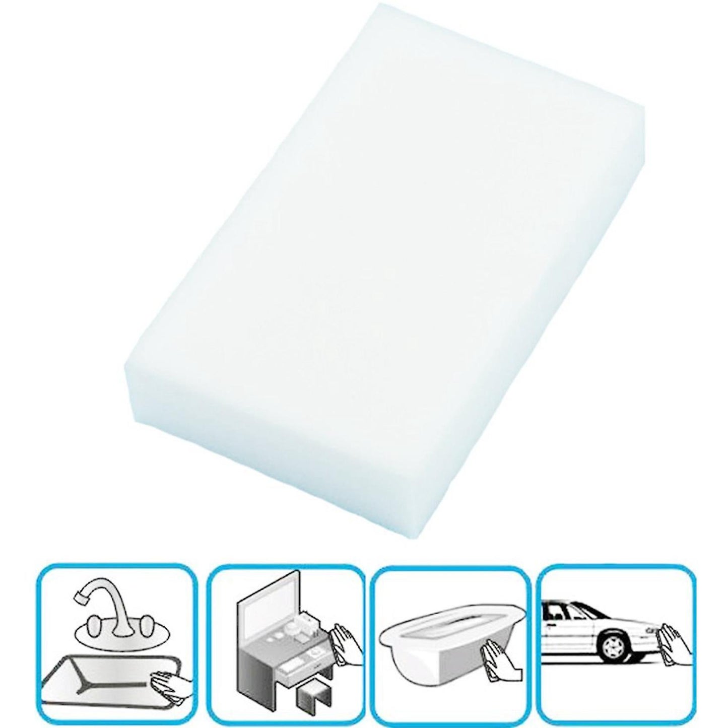 20pcs Magic Multi Sponge 10cmx6cmx2cm(white)