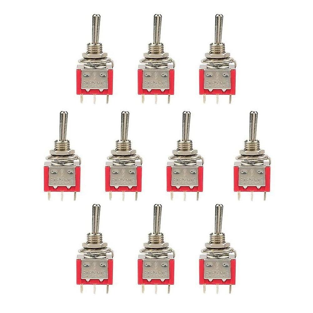 10 Pieces Of Toggle Switch On-off-on 3 Position Toggle Switch Dpdt