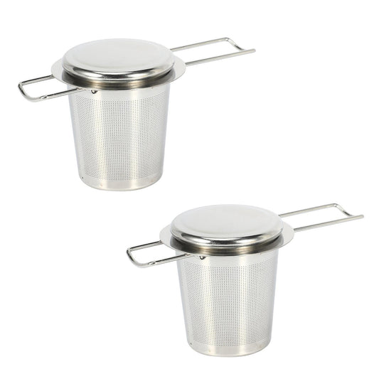 2pc Stainless Steel Tea Infuser Filter Long Handle Tea Strainer