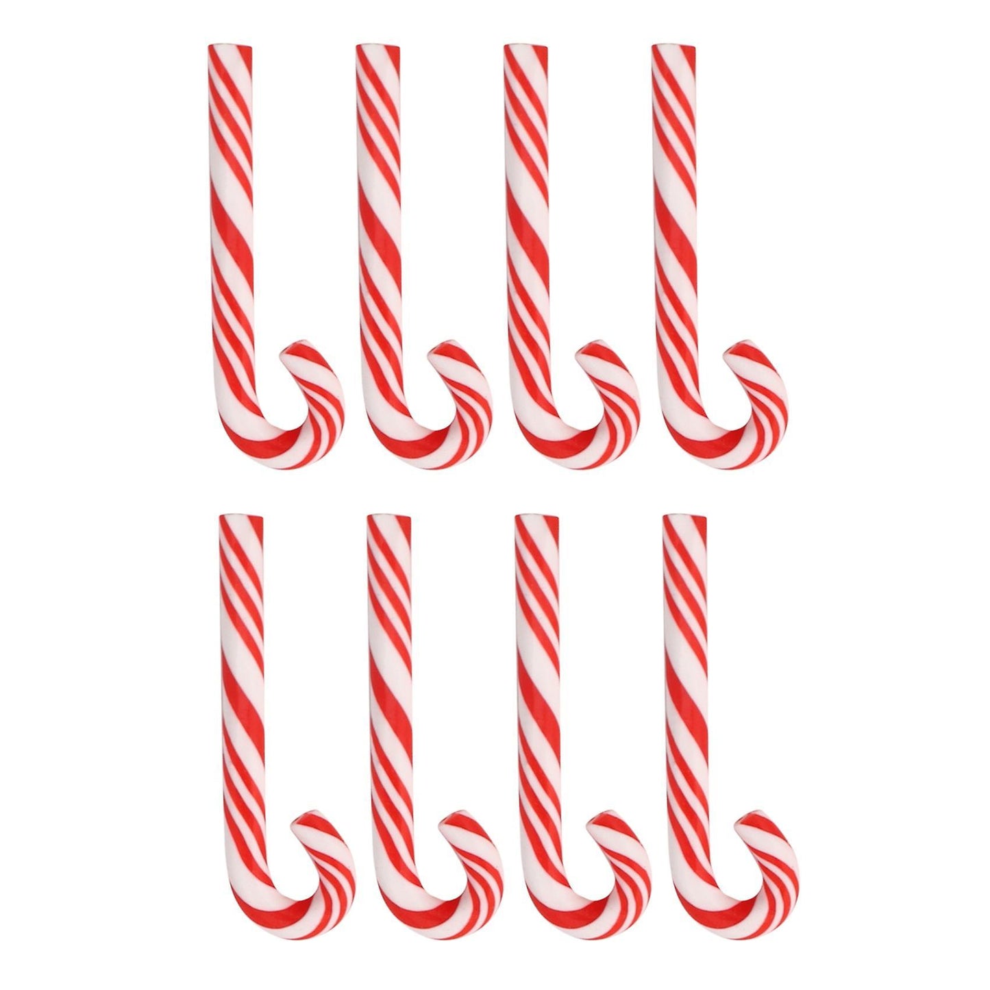 50pcs Red and White Handmade Christmas Candy Cane Miniature Dollhouse