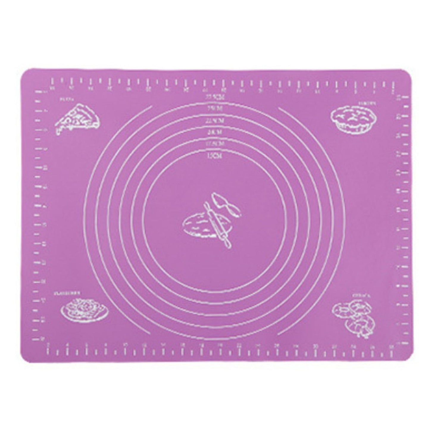 Silicone Non-stick Silicone Mat Rolling Dough Liner Pad Purple