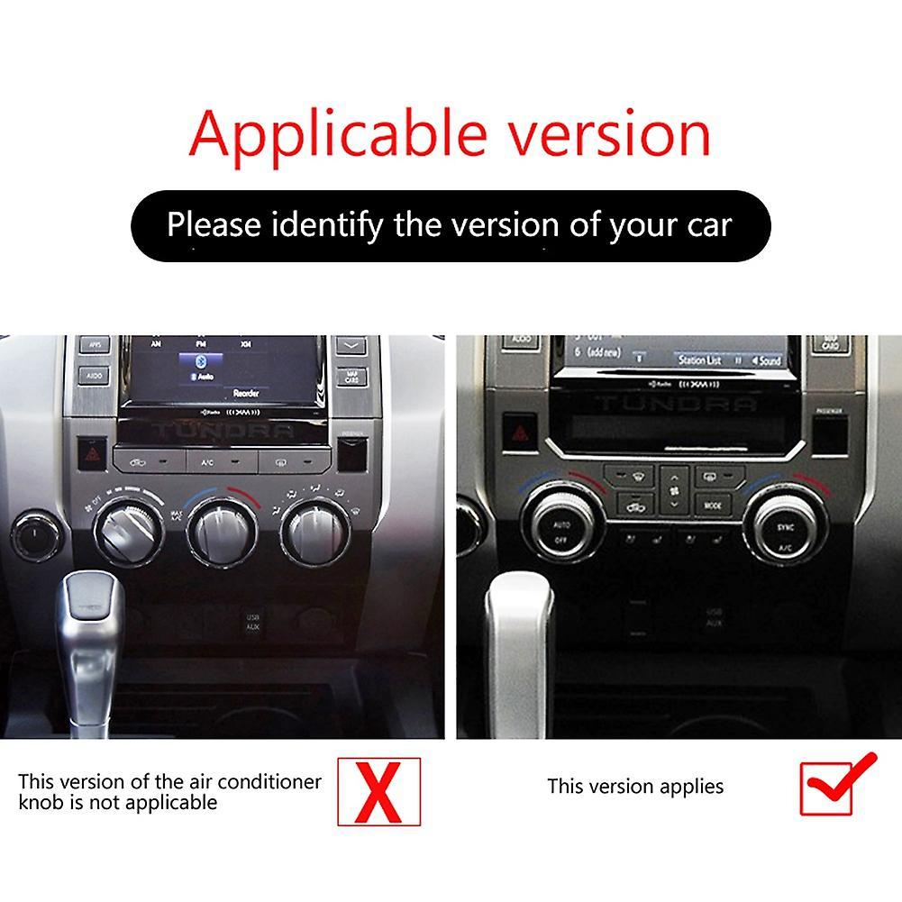2pcs for Toyota Tundra 2014-2021 Air Conditioner Knob Cover, Red
