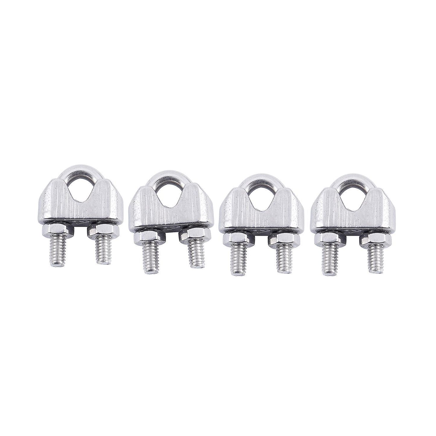 4pcs Stainless Steel Cable Clip Saddle for 5/32 Inch 4mm Wire Ropes