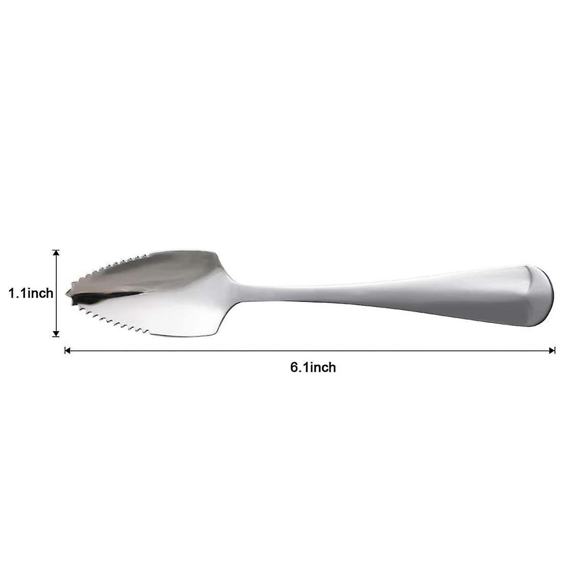 6-piece Set Of Stainless Steel Spoon Serrated Grapefruit Tableware