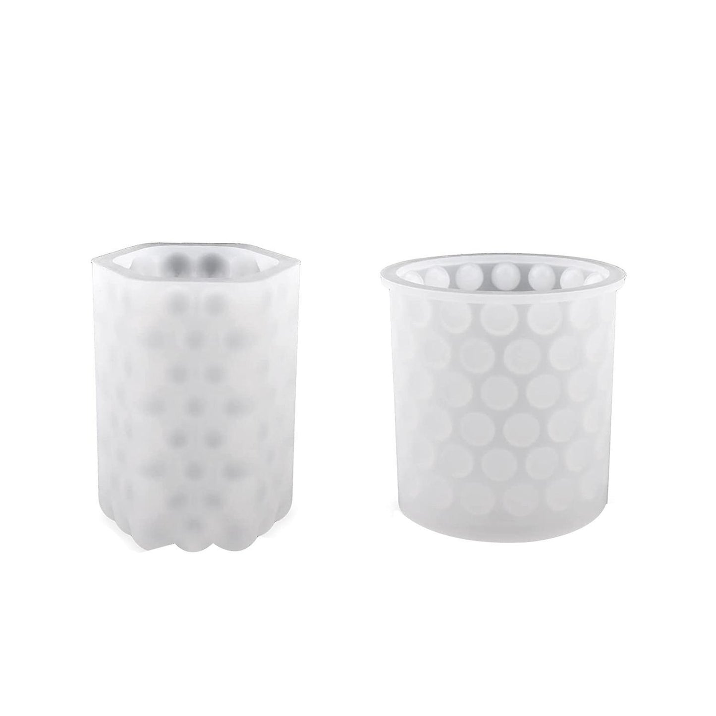 Cylinder Bubble Candle Mould, Pillar Silicone Mould