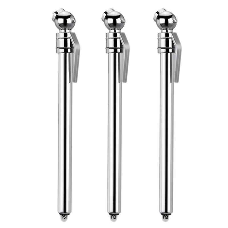 3pcs Metal Pencil Tire Pressure Gauge 5-50 Psi Universal for Car