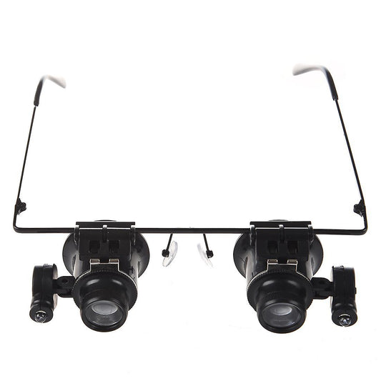 Watch Repair Magnifier Loupe 20x Glasses with Led Light