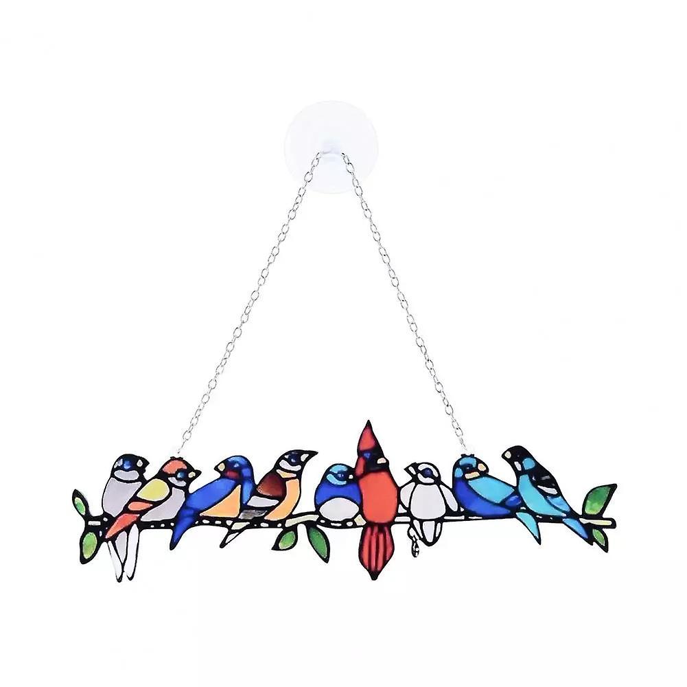 Simple Style Cartoon Birds Window Wall Pendant Home Room Decoration-2