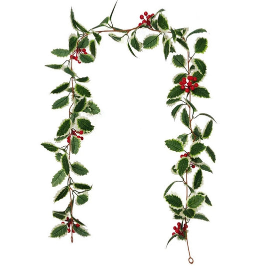 Christmas Garland Winter Red Berries Xmas Party-light Green