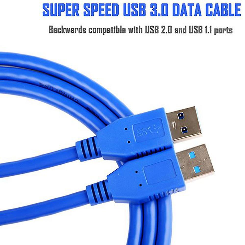 2 Pieces Of Usb3.0 Male-to-male Data Cable (blue and Black)