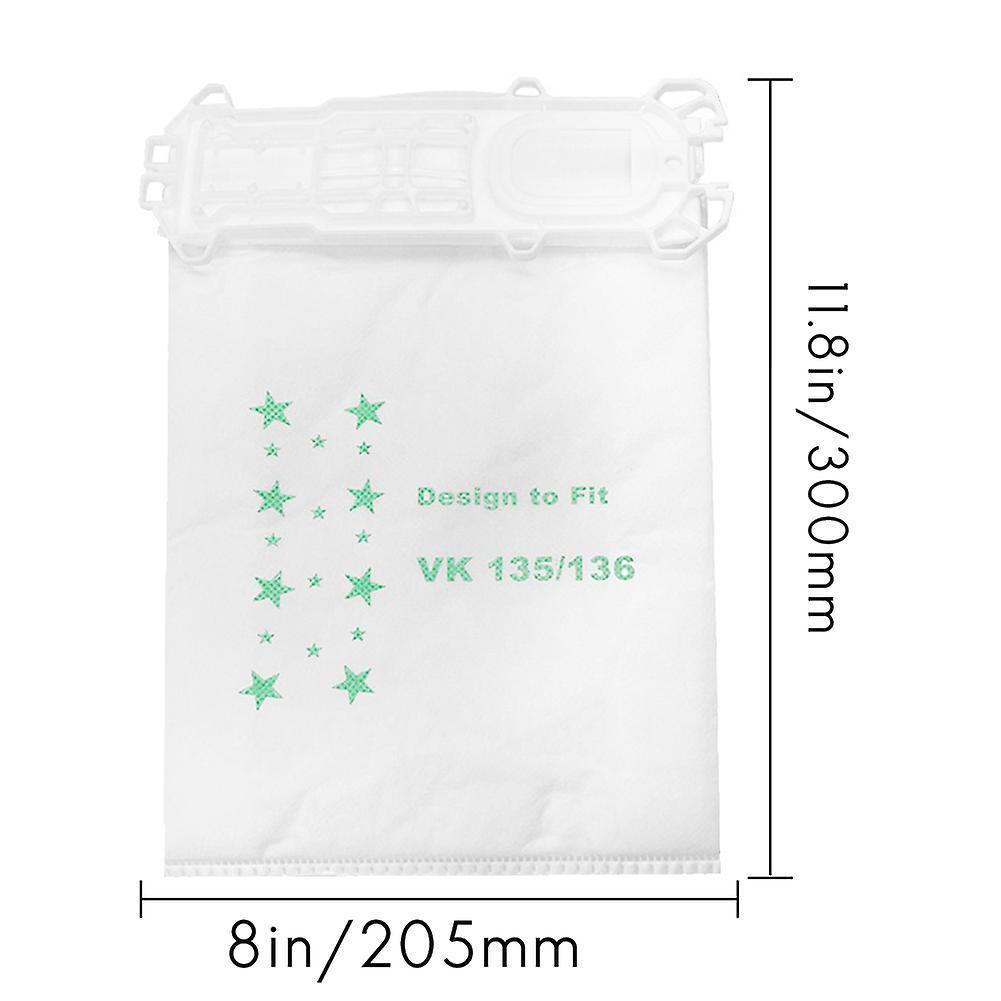 5 Pcs Dust Bags for Vorwerk Vk135 Vk136 Fp135 Fp136 Vacuum Cleaner