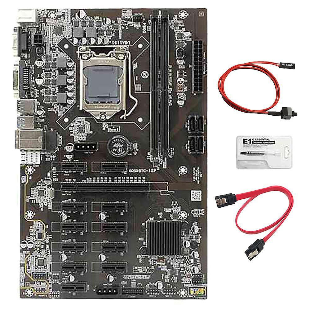 Motherboard with Thermal Grease+switch Cable+sata Cable for Bitcoin