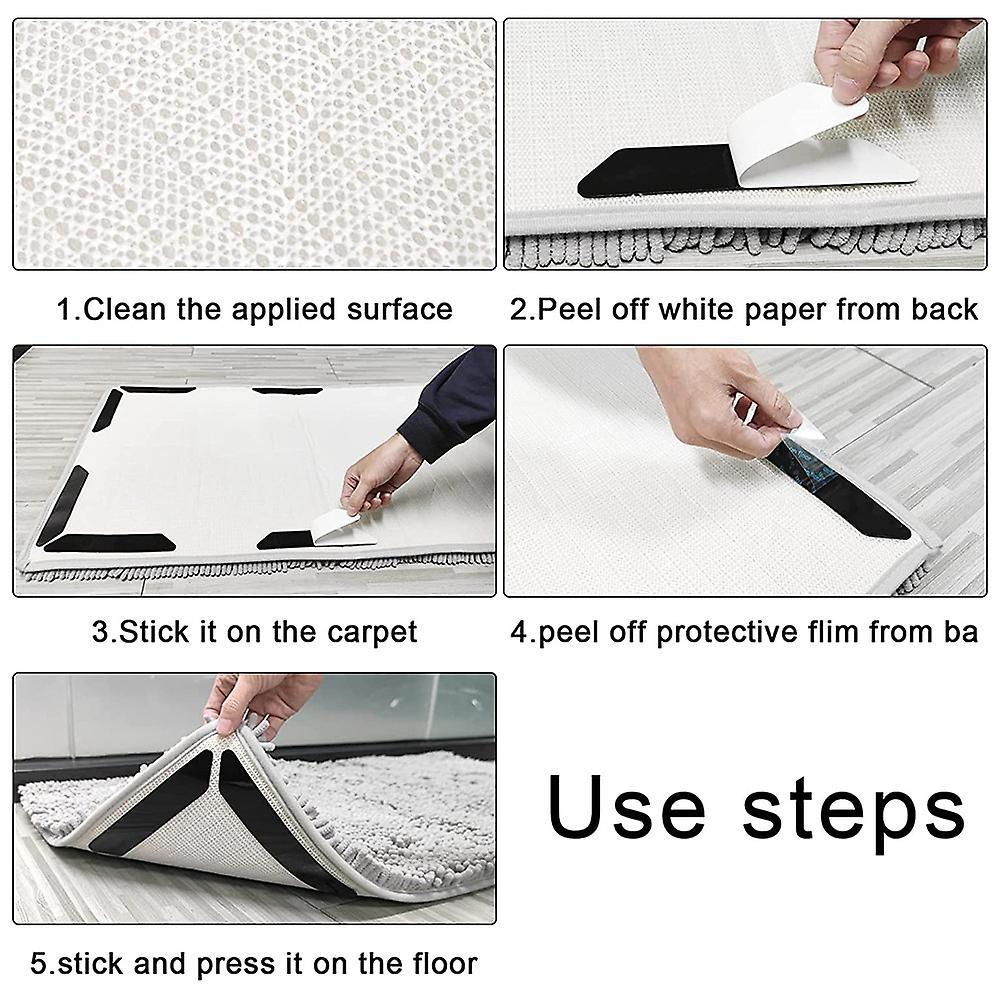 8 Pcs Rug Grippers for Area Rugs,non Slip Rug Grippers