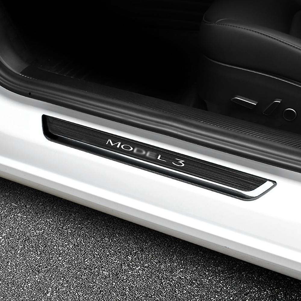 For Tesla Model 3 Auto Accessories Door Sill Protector Black