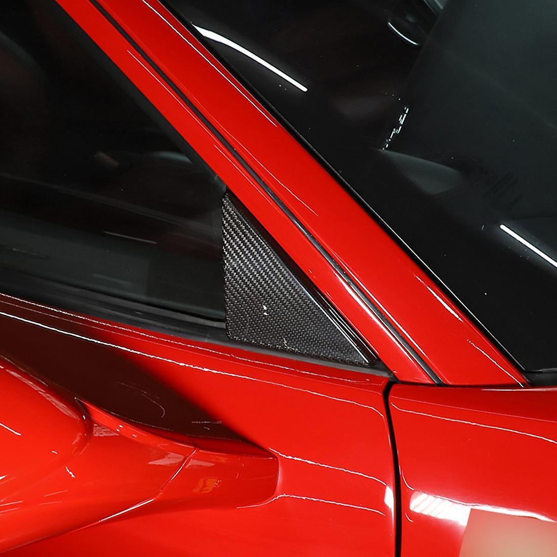 Real Carbon Fiber Front Window Decoration Cover Fit for Ferrari- 458