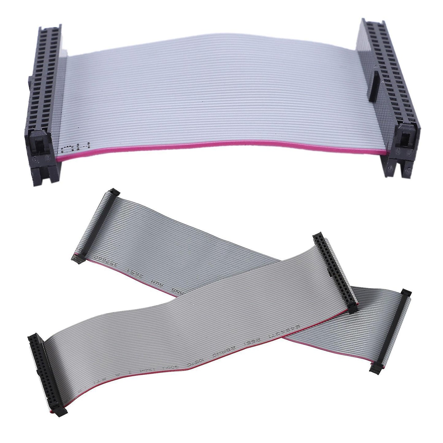 2pcs 2.54mm 40-pin Female to Female Ide Pata Flat Ribbon Cable 20cm