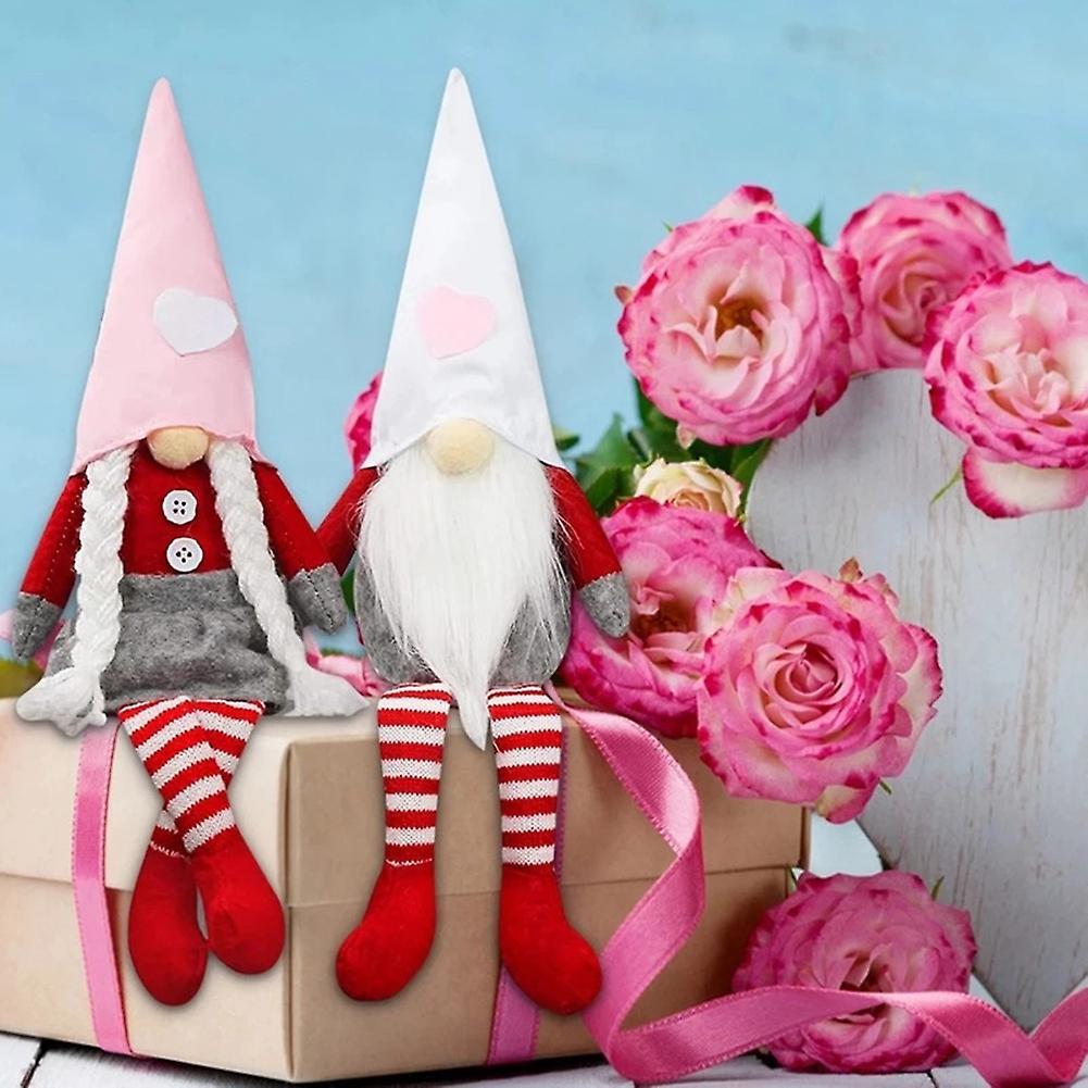 Gnome Long-legged Festive Plush Rudolph Doll Toy for Valentines,b