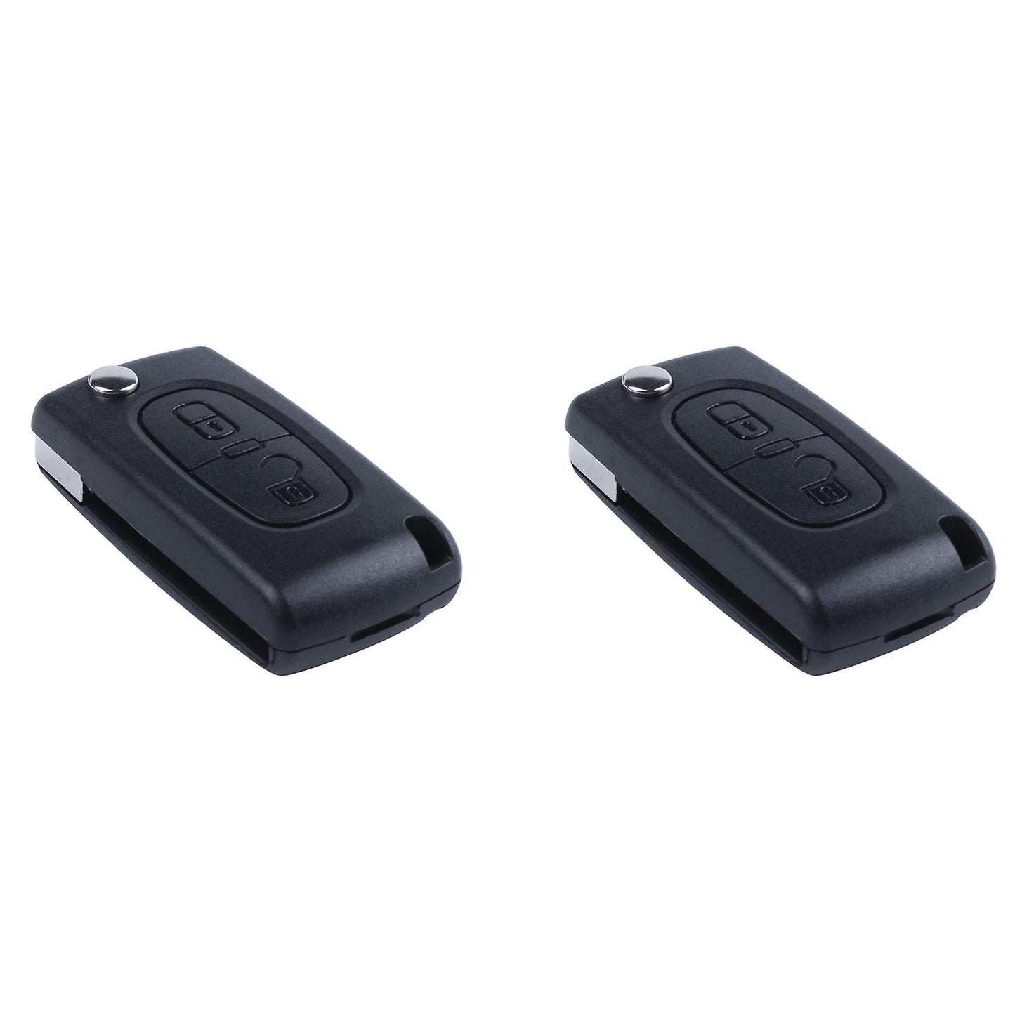 Remote Car Key Case for Citroen C2 C3 C4 C5 C6 C8 2 Buttons Black