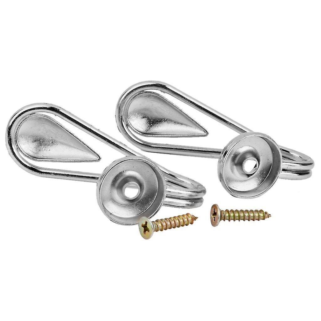1 Pair Of Tear Shape Vintage Alloy Curtain Tieback Hook(silver)