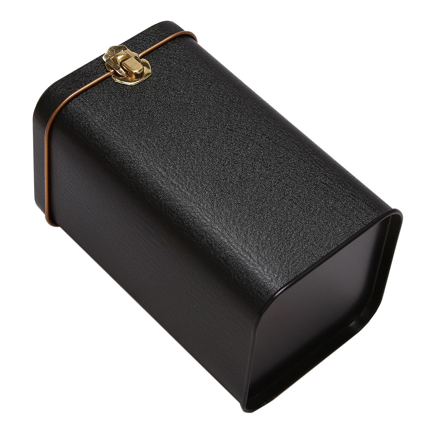 Metal Tea Cans High-grade Lock Tinplate Storage Box Tin Can Black